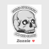 Gevoed door sarcasme en ijskoffie sticker (Vel)