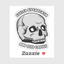 Gevoed door sarcasme en ijskoffie sticker