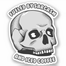 Gevoed door sarcasme en ijskoffie sticker