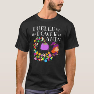 gevoed door Snoep Power Redhead-vliegende heks-Hal T-shirt