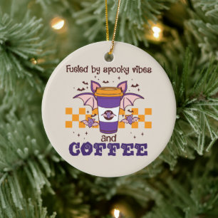 Gevoed door Spooky Vibes en Koffie Keramisch Ornament