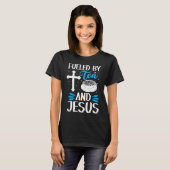 Gevoed door thee en Jesus Tea Drinker Tea Cup T-shirt (Voorkant volledig)