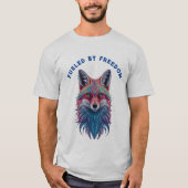 Gevoed door vrijheid wild wolf T-Shirt (Voorkant)