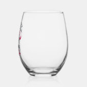 Gevoed door wijn en kerst Cheer Stemless Wine Wijnglas Zonder Voet (Links)