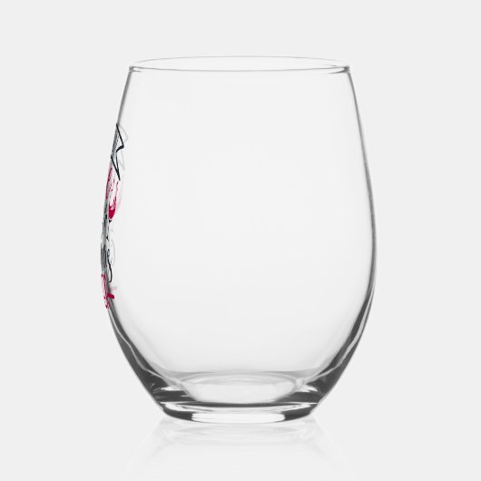 Gevoed door wijn en kerst Cheer Stemless Wine Wijnglas Zonder Voet (Links)
