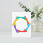 Gevoegde handen briefkaart (Staand voorkant)