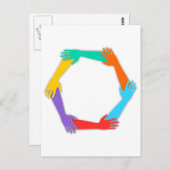 Gevoegde handen briefkaart (Voorkant / Achterkant)