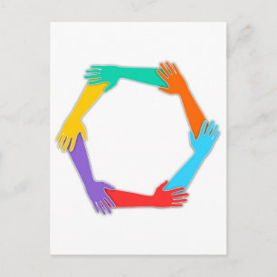 Gevoegde handen briefkaart