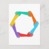 Gevoegde handen briefkaart (Voorkant)