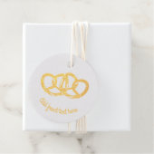 Gevoegde Pretzels - Bind de Knoop Gekoppelde Brood Bedankjes Labels (Met doos)