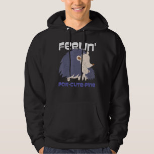 Gevoel 'arme schattige dennen voor een stekelvarke hoodie