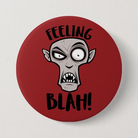 Gevoel Bla Nosferatu Vampier Ronde Button 7,6 Cm (Voorkant)