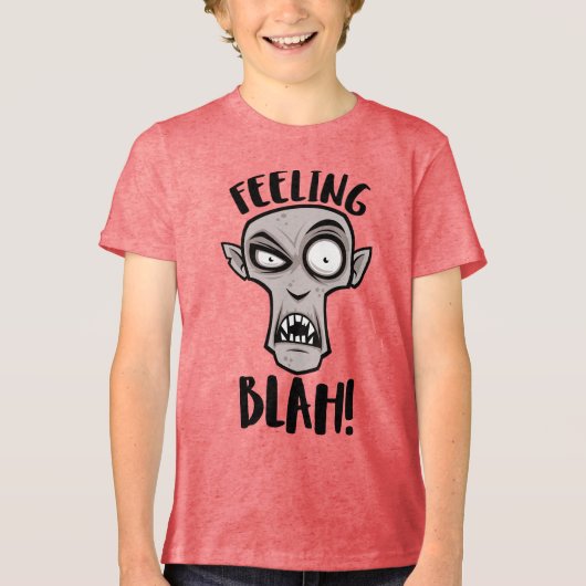 Gevoel Bla Nosferatu Vampier Tri-Blend Shirt (Voorkant)