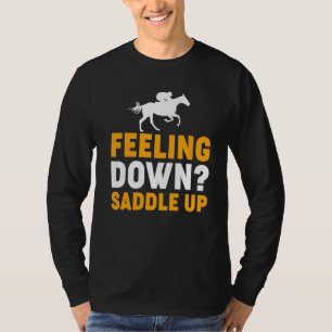 gevoel down zadel omhoog engels paardrijden t-shirt