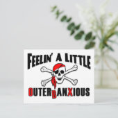 Gevoel 'een beetje Outerbanxious Pirate OBX NC Bea Briefkaart (Staand voorkant)