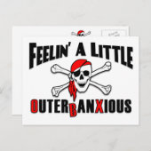Gevoel 'een beetje Outerbanxious Pirate OBX NC Bea Briefkaart (Voorkant / Achterkant)