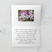 Gevoel en Bloemen op Moederdag Kaart (Binnen)