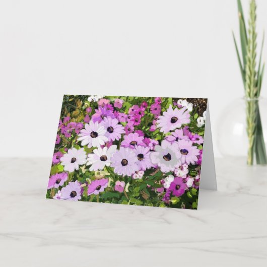 Gevoel en Bloemen op Moederdag Kaart (Voorkant)