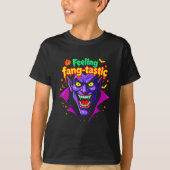 Gevoel Fang Tastic Halloween Vampire Design T-shirt (Voorkant)
