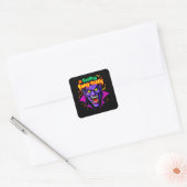 Gevoel Fang Tastic Halloween Vampire Design Vierkante Sticker (Envelop)