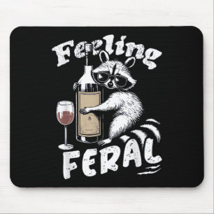 Gevoel Feral Opossum Wasbeer en wijn Feral Girl Muismat