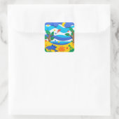Gevoel Gezelligheid Vierkante Sticker (Tas)