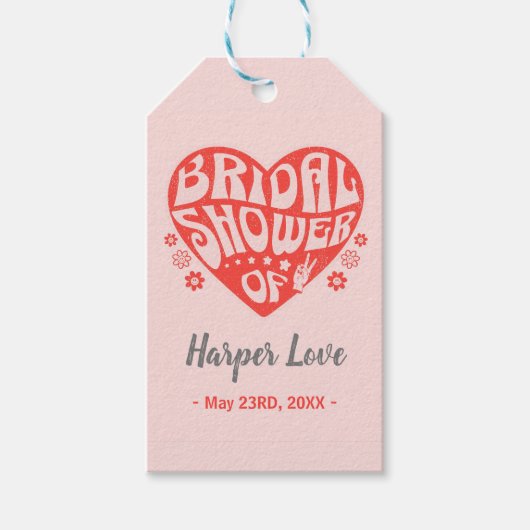 Gevoel Groovy Retro Vrijgezellenfeest Gift Label Cadeaulabel (Voorkant)