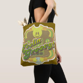 Gevoel Groovy Seventies Style Disco Art Fun Tote Bag (Dichtbij)