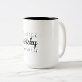 Gevoel heikel deze morgen Herfst herfst Halloween Tweekleurige Koffiemok (Voorkant rechts)