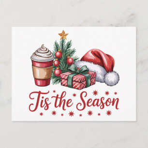 Gevoel Jolly Christmas Tree Hot Cocoa Holiday Briefkaart