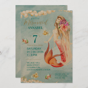  gevoel Mermaid Party Kraft Kaart