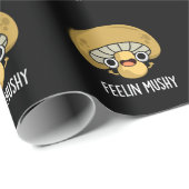 Gevoel Mushy Grappige Paddestoel Pun Dark BG Cadeaupapier (Rol Hoek)