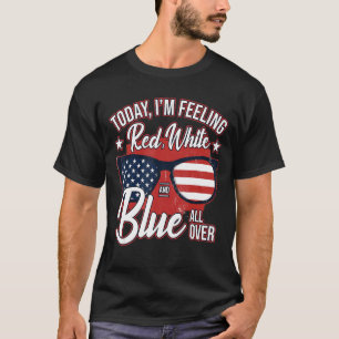 Gevoel Rood Wit Blauw 4 juli T-shirt