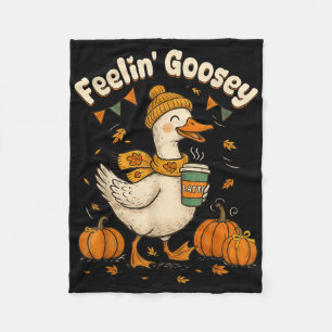 Gevoel van Gans Herfst Gans Pompoen Kruiden Koffie Fleece Deken