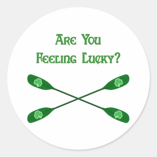 Gevoel van geluk Kayak Ronde Sticker (Voorkant)