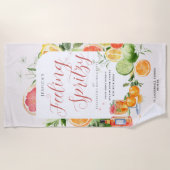 Gevoel van spritueel | Citrus Bachelorette weekend Strandlaken (Voorkant)