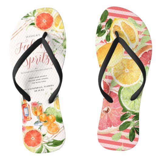 Gevoel van spritueel | Citrus Bachelorette weekend Teenslippers (Voetbed)