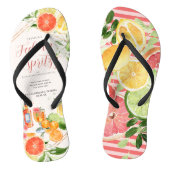 Gevoel voor Spritzy | Citrus vrijgezellenweekend Teenslippers (Voetbed)