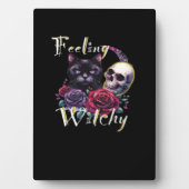 Gevoel Witchy Black Cat Classic T-shirt Fotoplaat (voorkant)