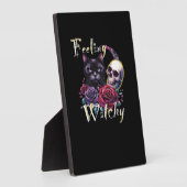 Gevoel Witchy Black Cat Classic T-shirt Fotoplaat (Zijkant)