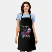 Gevoel Witchy Black Cat Classic T-shirt Schort (Gedragen)