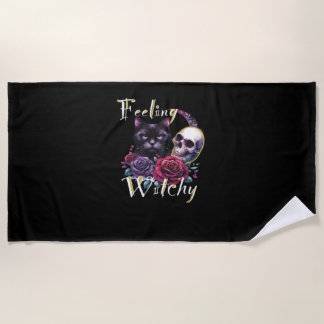 Gevoel Witchy Black Cat Classic T-shirt Strandlaken