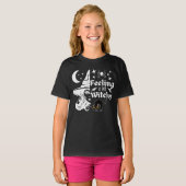 Gevoel Witchy grappige Halloween heks T-shirt (Voorkant volledig)