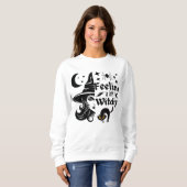 Gevoel Witchy grappige Halloween heks Trui (Voorkant volledig)