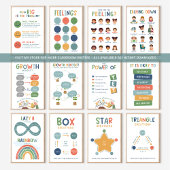 Gevoelens Emotie Faces Classroom Poster