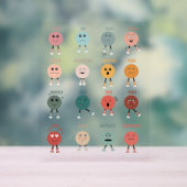 Gevoelens Emoties Gezichten Grafiek School Counsel Acryl Bord (Neutraal)