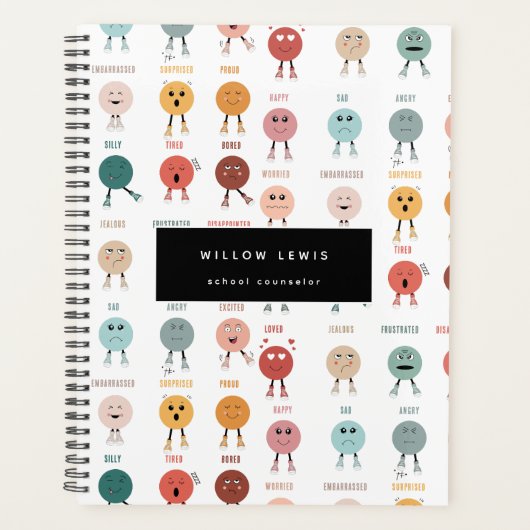 Gevoelens Emoties Gezichten Grafiek School Counsel Planner (Voorkant)