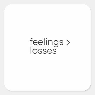 Gevoelens over verliezen Minimalistische Crypto Me Vierkante Sticker