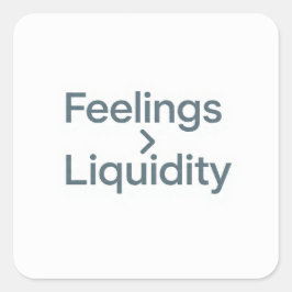 Gevoelens tot Liquiditeit Minimalistische Sticker