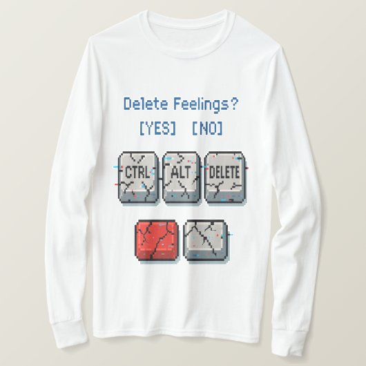 Gevoelens verwijderen Pixel Art Shirt (Design voorkant)